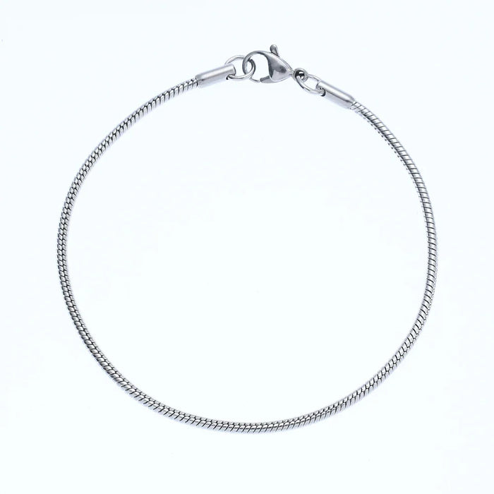 Minimalistisches Edelstahlarmband mit Schlangenkette