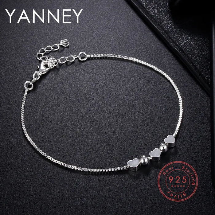 Elegantes Herz-Armband aus Edelstahl mit Verstellbarer Länge