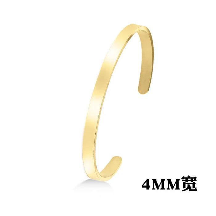 Minimalistisches Edelstahl-Manschettenarmband