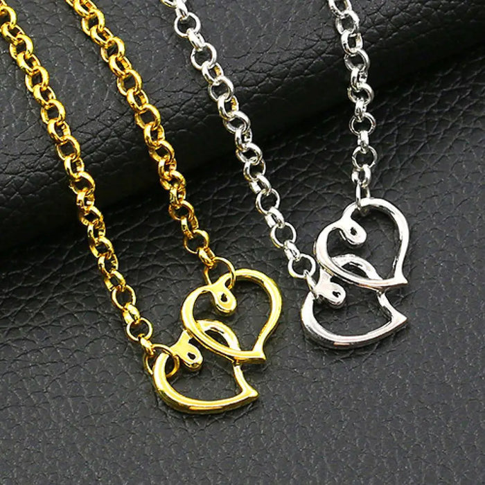Infinity-Herz Fußkettchen mit Strass und Perlenkette