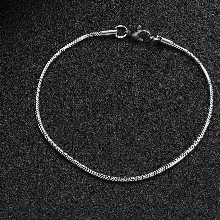 Minimalistisches Edelstahlarmband mit Schlangenkette