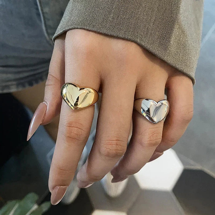 Doppelte Herz-Ringe – Modernes Design für Romantiker