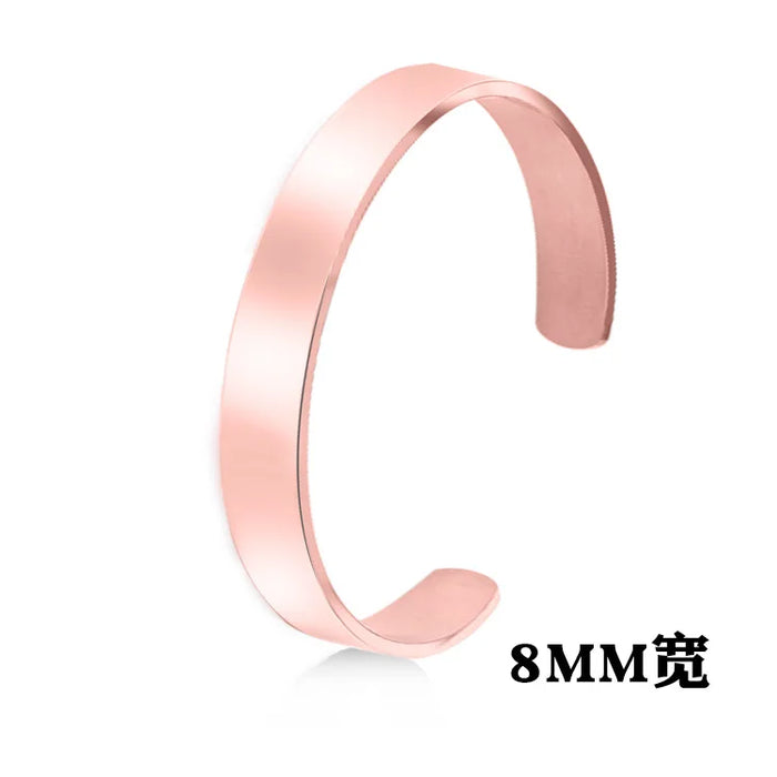 Minimalistisches Edelstahl-Manschettenarmband