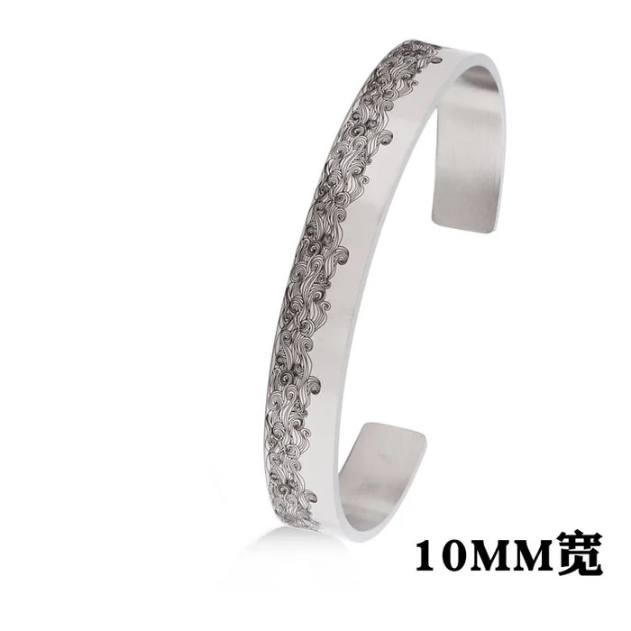 Minimalistisches Edelstahl-Manschettenarmband