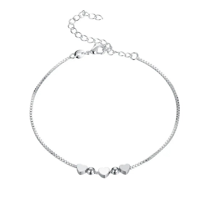 Elegantes Herz-Armband aus Edelstahl mit Verstellbarer Länge