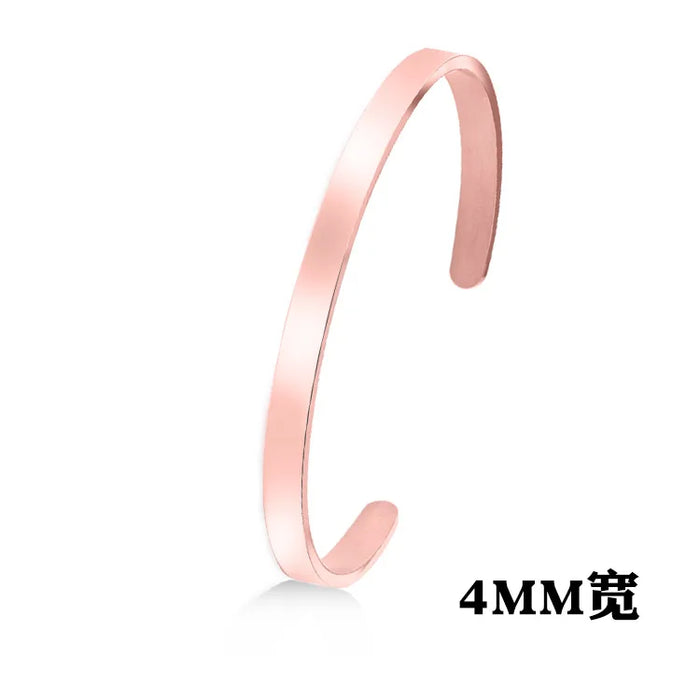 Minimalistisches Edelstahl-Manschettenarmband