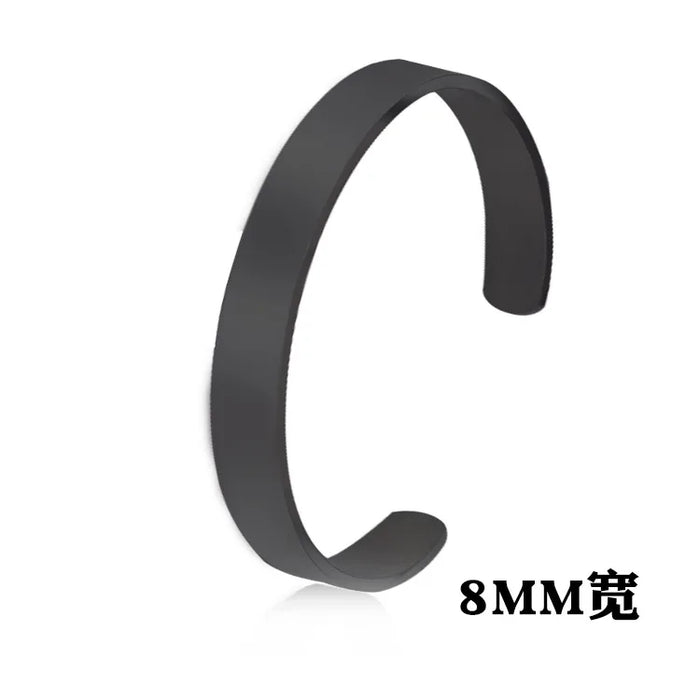 Minimalistisches Edelstahl-Manschettenarmband