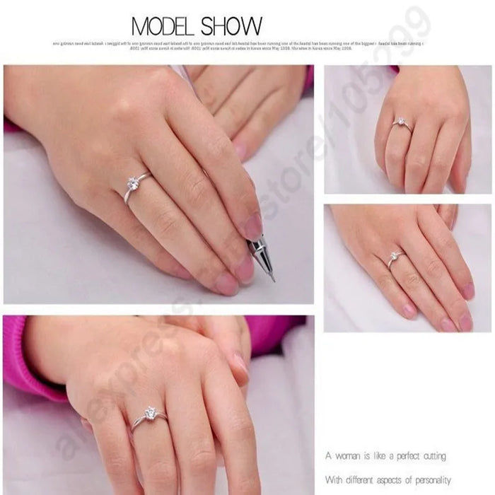 Klassischer Solitaire-Ring aus 925er Silber – Zeitlose Eleganz
