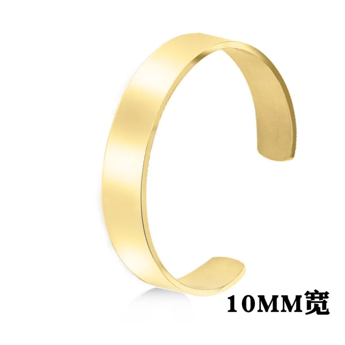 Minimalistisches Edelstahl-Manschettenarmband