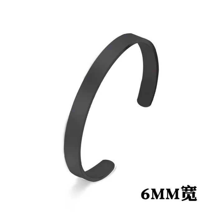 Minimalistisches Edelstahl-Manschettenarmband