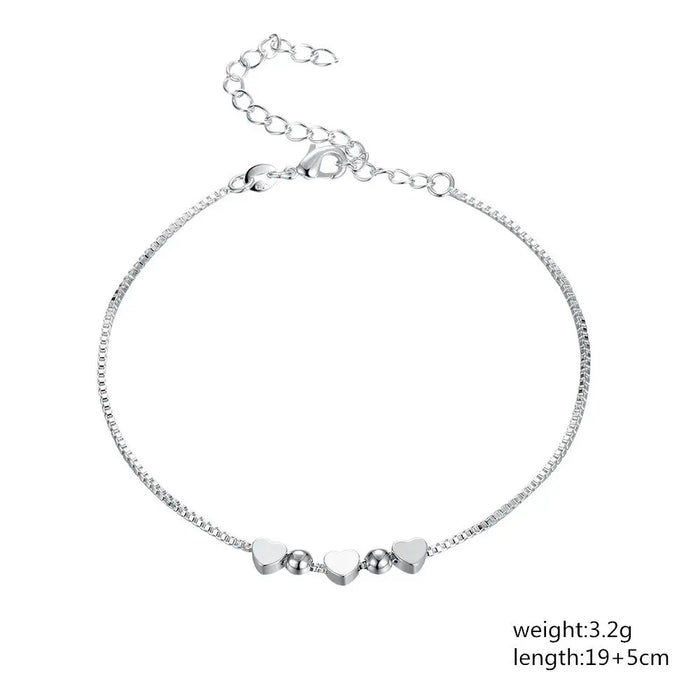 Elegantes Herz-Armband aus Edelstahl mit Verstellbarer Länge