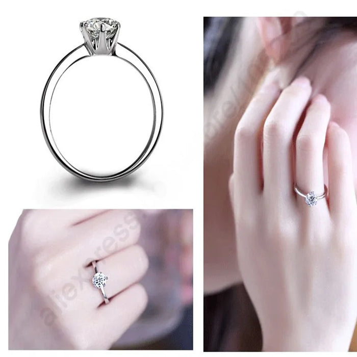 Klassischer Solitaire-Ring aus 925er Silber – Zeitlose Eleganz