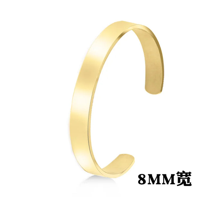 Minimalistisches Edelstahl-Manschettenarmband